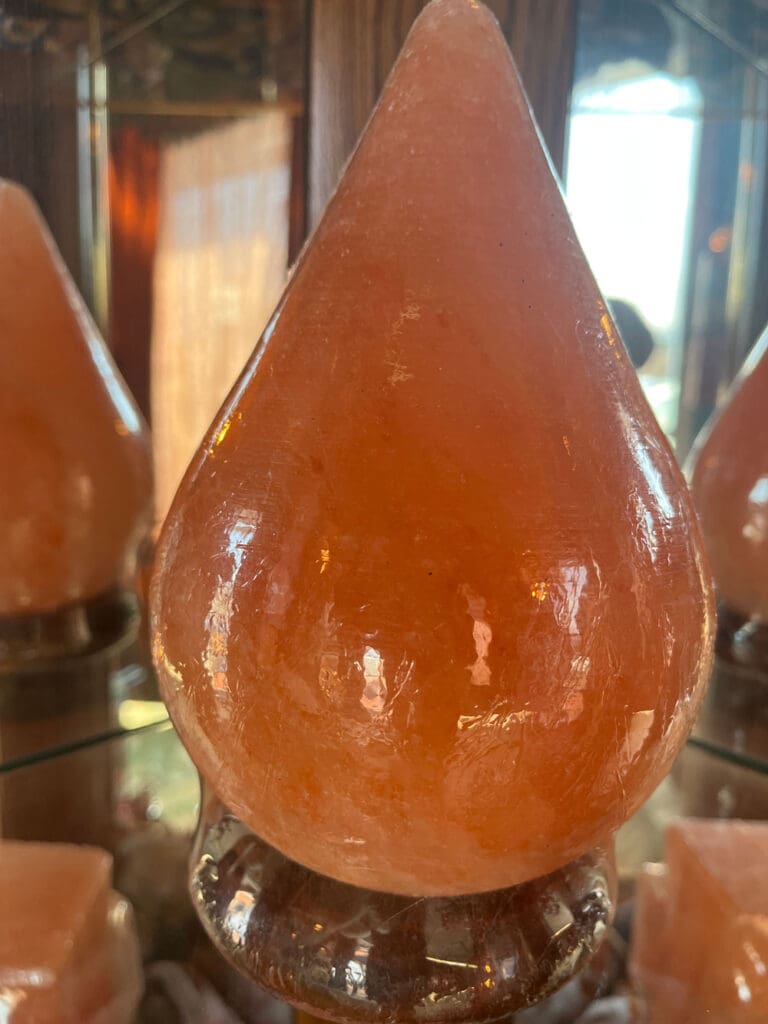 tear drop shaped Himalayan salt lamp